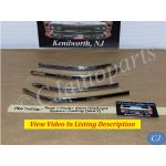 OEM 1960 Cadillac ABOVE HEADLIGHT HOOD & FENDER EYEBROW MOLDINGS TRIM (SET OF 4) #3631908/#3631909/#3631933/#1473376/#3631934/#1473375
